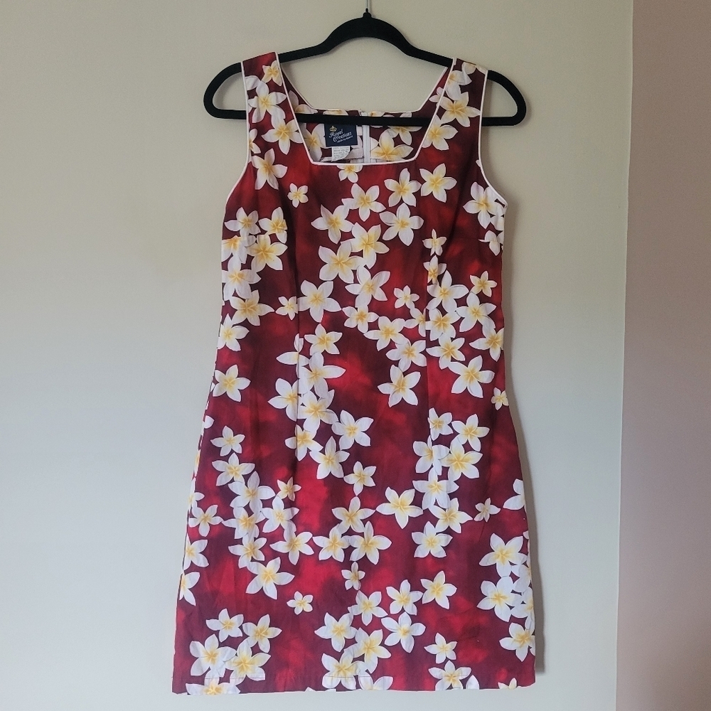 Vintage Hawaiian Sleevless Floral Mini Dress